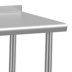 Large Work Table Undershelf 60×24″ Stainless Steel Commercial Kitchen Backsplash