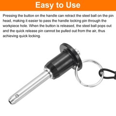 2Pcs Quick Release Pin, 1/4″x1-7/16″ 304 Stainless Steel Ball Locking Pin