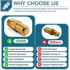 7101359 Thermal Relief Valve, 0.5 inches x 1.7 x inches, Gold