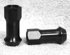 ZAKGEAR Black Titanium Wheel Lug Nut 12×1.25 Open End Acorn 20pcs set