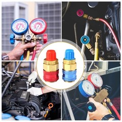 A/C R134a Quick Coupler Adapter Car High & Low Side HVAC SAE Male Flare Fitting
