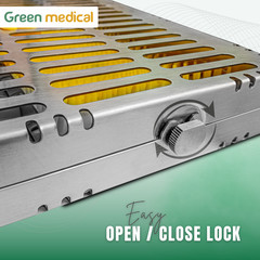 Dental Sterilization Cassette Autoclavable X-Large Cassette (Yellow)