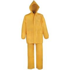Diamondback 8127-XXXL Rain Suit, 3XL, 32-1/2 in Inseam, PVC, Yellow, Drawstring