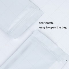 4x6in Double Side White Matte Foil Mylar Standup Zip Lock Bag w/Desiccant