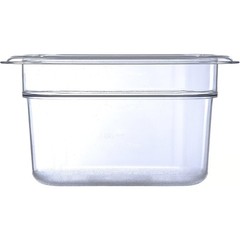 Plastic Food Pan 1/9 Size 4 Inches Deep Clear