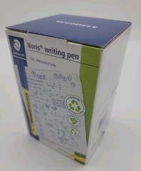 Box of 50 STAEDTLER Noris Writing Pen Fineliner 0.6mm Tip, Blue, Water Based NEW