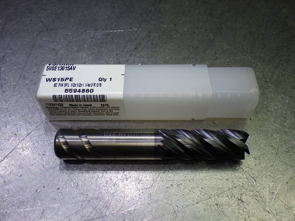 Widia/Hanita 1/2″ 5 Flute Carbide Cr Endmill 5V0E13015AV WS15PE (LOC1065A)