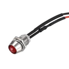 10pcs LED Indicator Light AC/DC 24V 8mm Panel Mount Red Yellow Blue Green White