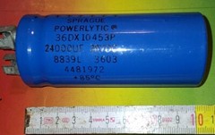 1 x Elko 24000uF 30 Volt DC SPRAGUE Powerlytic 36DX 10453P USA NOS from Depot