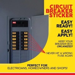 1-set 129pcs Circuit Breaker Box Labels, Conspicuous Identification Weatherproof