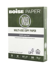 Boise X9 Printer & Copy Paper, 10 Reams, White, Letter (8.5″ x 11″), 5000 Sheets