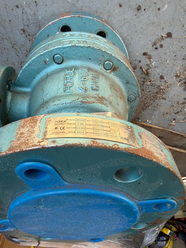 New Ball Valve, 4” 600# RF, FP, FLT, Sour, WCB/316SS, Devlon/HNBR, LO