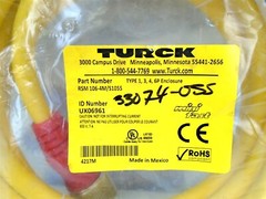 TURCK – RSM 106-4M/S1055 – 4M(13ft) – 600V – 1-1/8″ Male 10-Pin to Bare Wire NEW