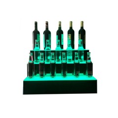 31″MultiColor LED Lighted Liquor Bottle Display 3 Tier for Home Commercial Bar