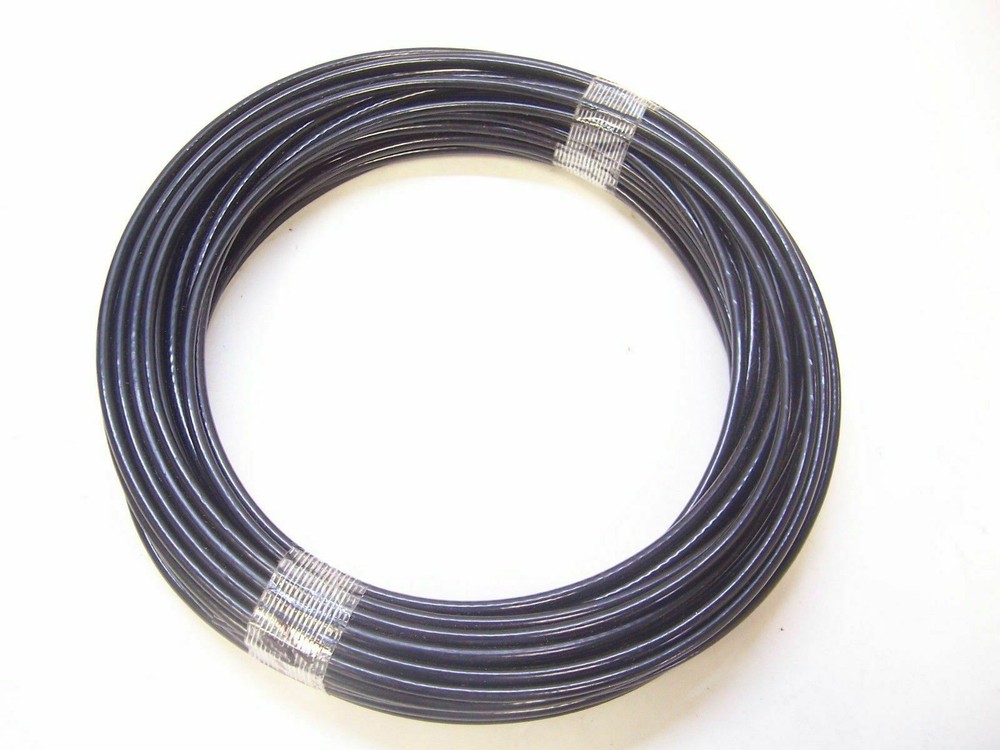 BLACK Vinyl Coated Wire Rope Cable, 3/32″ – 1/8″, 7×7, 100 ft coil