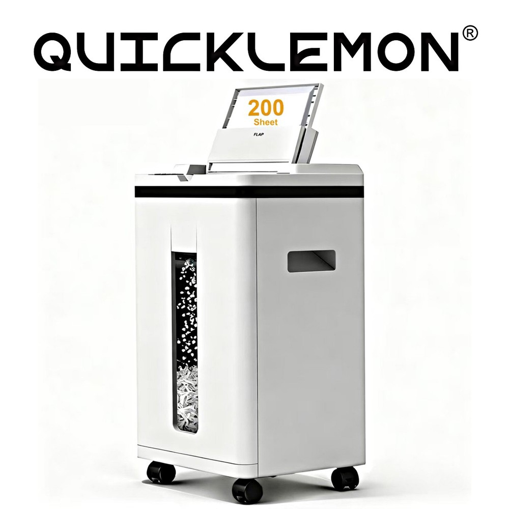200-Sheet Auto Feed Paper Shredder 22L P5 Micro Cut Credit Card For Office Home