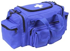 Blue EMT Field Bag w/ Cross – Rothco 22″ 6-Pocket Medic Emergency Shoulder Bag