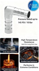 Zorfeter 2 Pack 5/32″ X 5/32″ Brass Hose Barb Fitting 4Mm Hose Id/Hose Barb 90 D