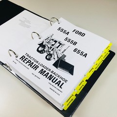 Ford 555A 555B 655A Tractor Loader Backhoe Service Repair Manual In Shop Binder