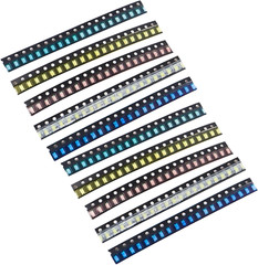 (5 Colors X 40 Pcs = 200 Pcs) 1206 SMD LED Diode Lights Assorted Kit (Mini Chip
