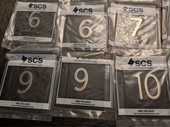 NOS SCS Elevator ADA Braille Jamb Plate Set Stainless 4″x4″ LL 1R 1-12