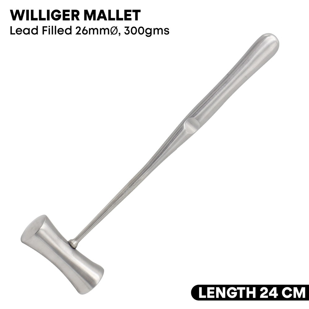 Williger Mallet Lead Filled 26mmØ, 300g Surgical Mallet Orthopedic Instruments