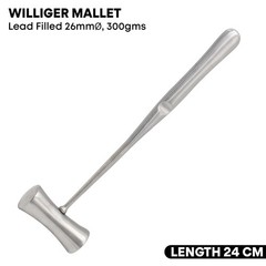 Williger Mallet Lead Filled 26mmØ, 300g Surgical Mallet Orthopedic Instruments