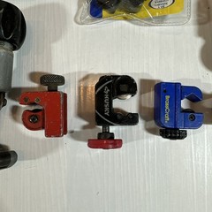 Lot of 8 different instruments,pipe cutters,Junior Tube Cutters, Husky, Gatco