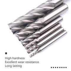 5x 1/4″ 4-Flute HSS End Mill –Spiral Straight Shank CNC Router Bits for Metal US