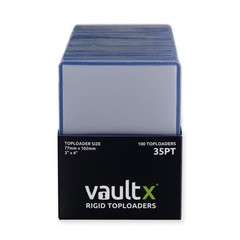Vault X Toploaders 35pt (100 Pack), 3″ x 4″ Seamless Clear Rigid Card Holders…