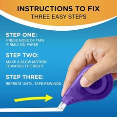 4-Count BIC EZ Correct Tape – Instant Application, Perfect for School Supplies