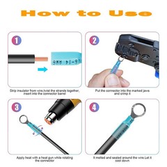 240pcs/Set Heat Shrink Marine Automotive Terminals Waterproof Wire Connectors