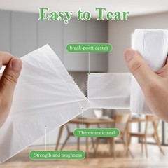 3 Gallon Small Compostable Trash Bags – 100 Count Heavy Duty White Garbage Ba…