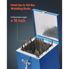 Portable Welding Rod Oven, 50LBS Capacity, 420W 120V, 300°F Fast Heating for 18