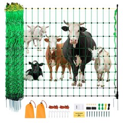 VEVOR Electric Fence Netting 50″H x 164’L Portable Livestock Net Mesh Fence Post
