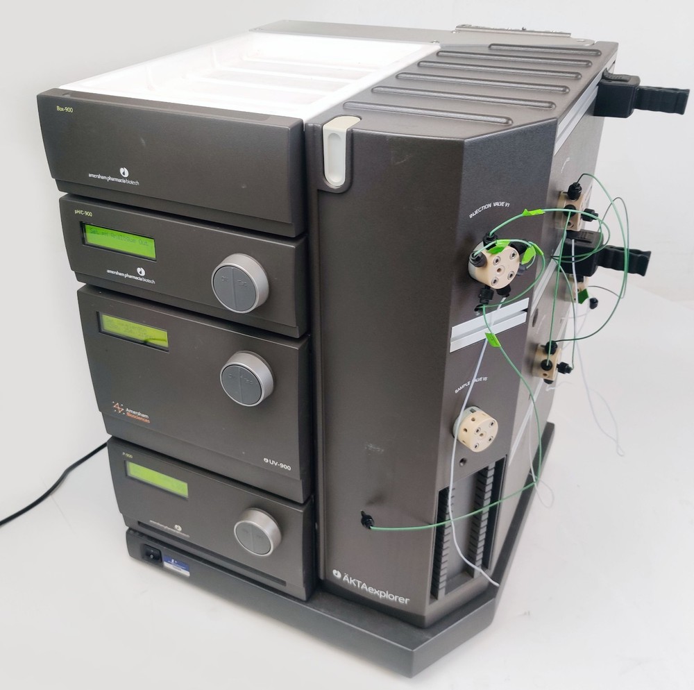 GE AKTA Explorer 100 FPLC System w Box 900, Monitor UV-900, Pump P-90, PH/c-900