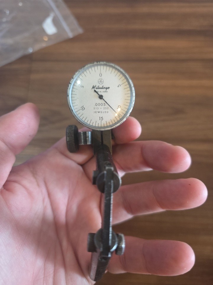 Mitutoyo 513-252 .0005″ Jeweled Dial Test Indicator Nice Made in Japan