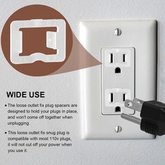 24Pcs Loose Outlet Plug Fix,Snug Plugs for Loose Outlets,Transparent Wall Soc…