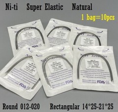 Dental Orthodontic Arch wire Super elastic Ni-Ti Round Rectangular Natural Form