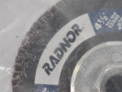 Lot of 2 Radnor Flap Discs 4-1/2″ Dia 13300 Max RPM Steel/Metal 64000914