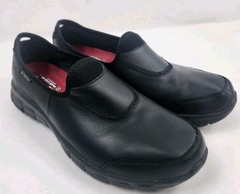 Skechers Work Womens 11 M Relaxed Fit Memory Foam Slip Reistant EH Shoes Black