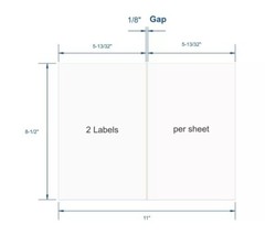Shipping Labels with Self Adhesive, Square Corner, for Laser & Inkjet Printer
