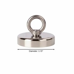 1100LBS Pulling Force Round Large Fishing Magnet Super Strong Neodymium 80mm US