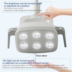 9W Dental 6 LED Lamp Oral Light Ra90 Lamp For Unit Chair