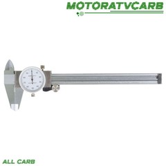 ALL-CARB 6″ DIAL CALIPER CARBON STEEL SHOCKPROOF .001″ OF ONE INCH