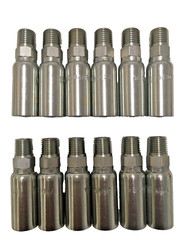 (12) 1/4 hose x 1/4 Male NPT Hydraulic Hose Fittings *Made in USA* HY/U Style