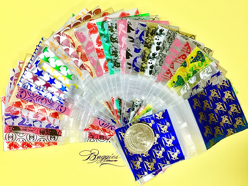 BaggiesSince1987 – 175175 ZipSeal DESIGN BAGS 100PCS METALLIC PRINT, 👀Details🔽