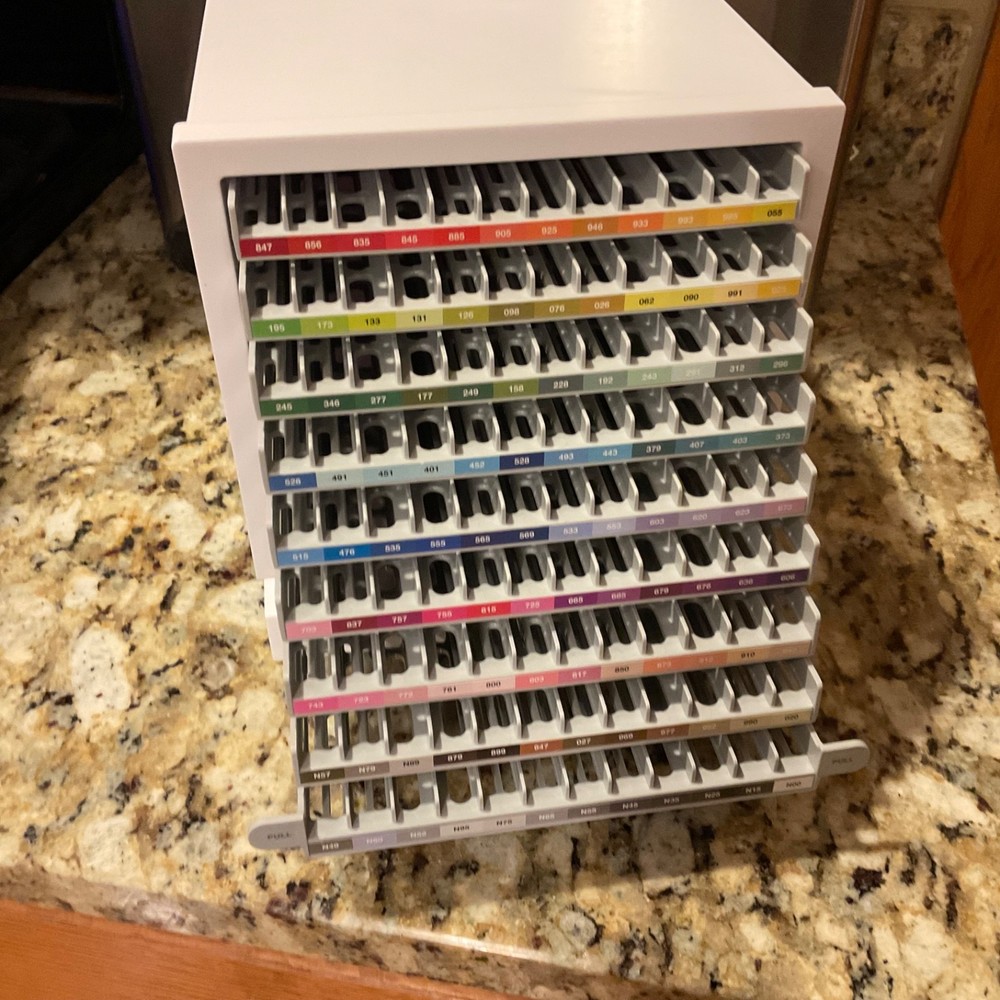 TOMBOW 56840 Marker Desktop Organizer , White, HOLDS 108 PENS, 9 DRAWERS/TRAYS