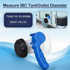 IBC Tote Valve, 2.4″” Coarse Thread IBC Tote Adapter, 62mm DN40 Heavy Duty To