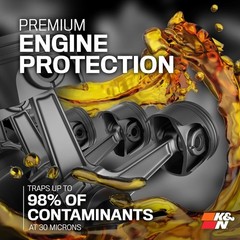 K&N Premium Oil Filter: 20,000 Mile Engine Protection with Wrench Off Nut: Compa